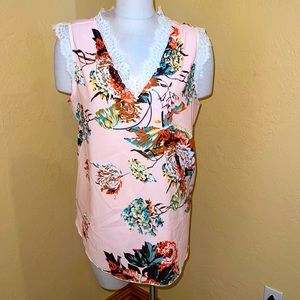 3/$15 NWOT XXL sleeveless floral top